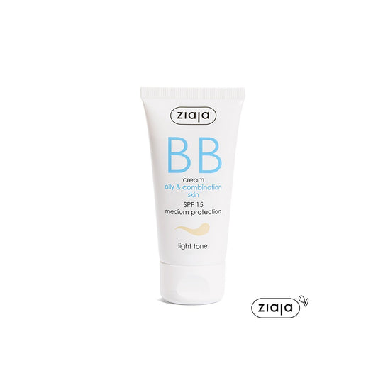 ZIAJA BB cream para pele oleosa e mista FPS 15 - Tom Claro 50 ml